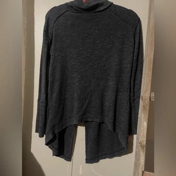 We the Free Turtle Neck Open Back Top Dark Gray Color - Picture 7 of 8